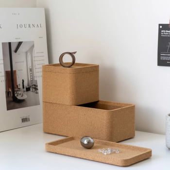 Caixa organização retangular 3 níveis Caixa organização retangular 3 níveis